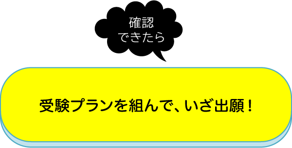 確認できたら受験プランを組んで、いざ出願！